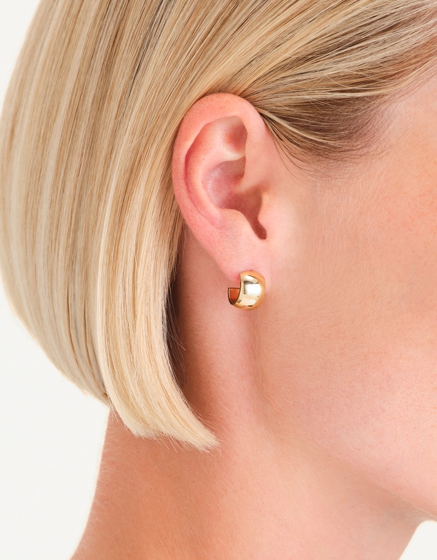 Rosefield - Small Wide Gold-Tone Hoop Earrings