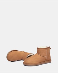 EVERAU - Australian Shepherd Ugg Mini Classic Suede Cow Suede Upper UGG Boots