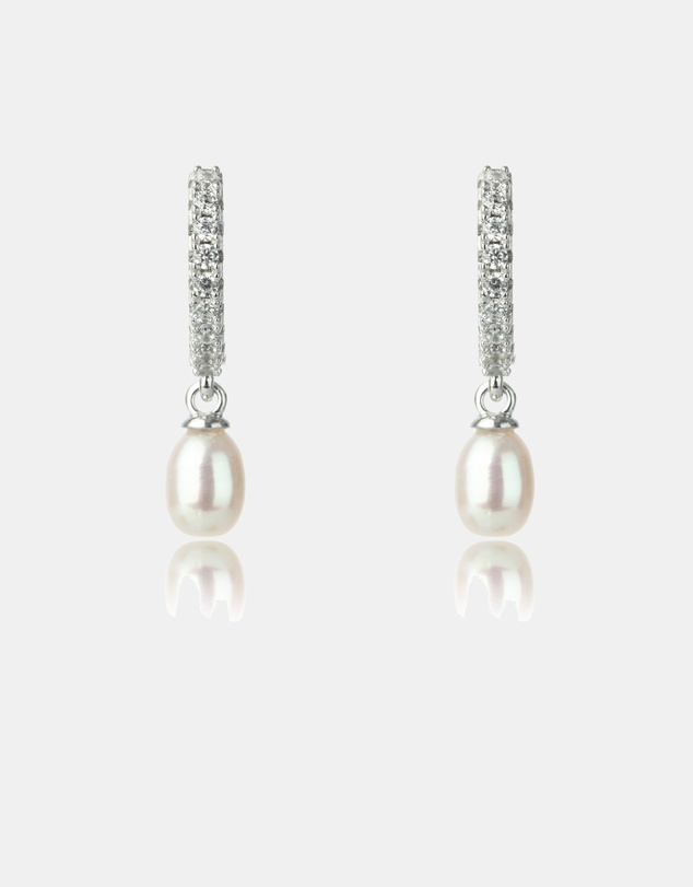 Georgini - GEORGINI OCEANS BONDI FRESHWATER PEARL EARRINGS SILVER