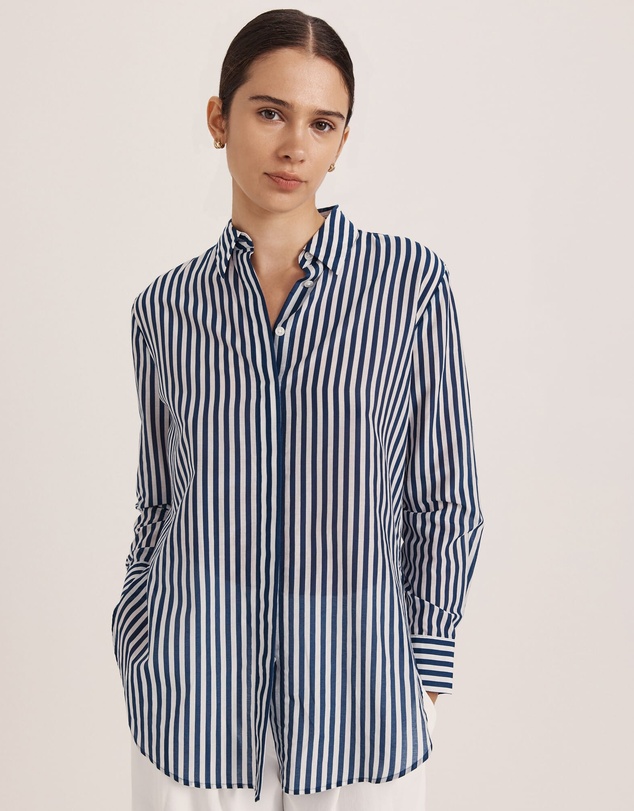 SABA - Cora Silk Cotton Boyfriend Shirt