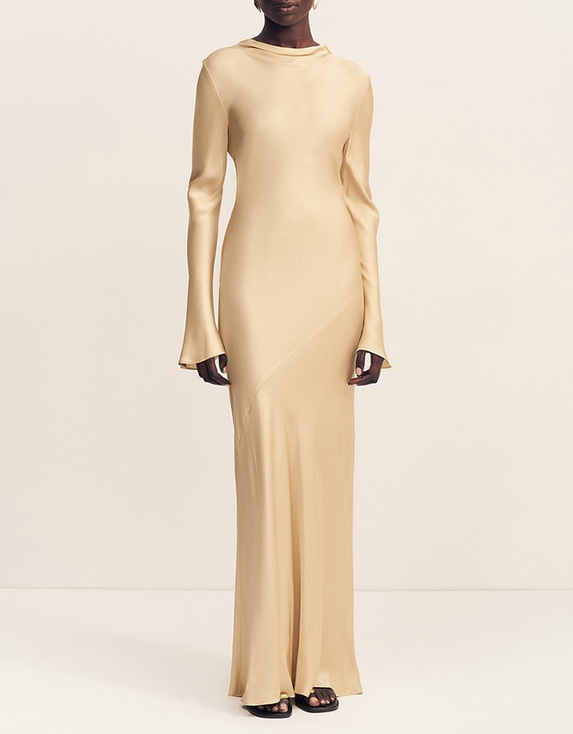 Shona Joy - Agnes Long Sleeve Maxi Dress With Belt