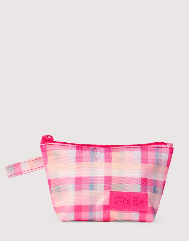 The Somewhere Co - Pink Plaid Handy Pouch Trio