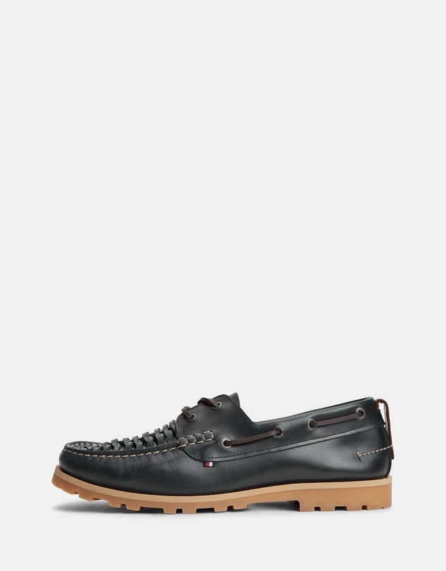 Tommy Hilfiger - Nautica Braided Leather Boat Shoes - Men's