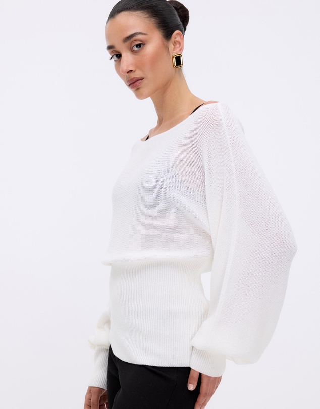 Minima Esenciales - Oriel Off Shoulder Knit Top