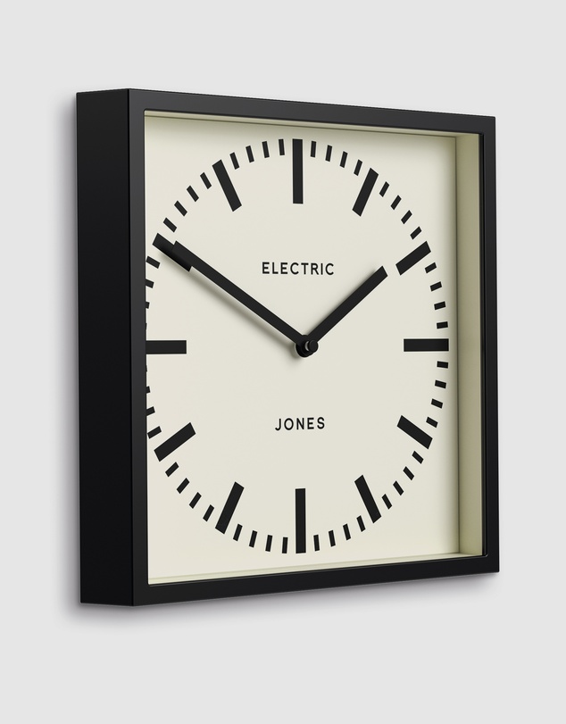 Newgate - Newgate Jones Box Wall Clock Black