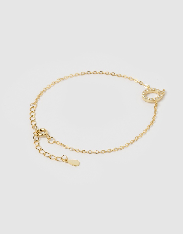 Izoa - Crystal Letter Q Bracelet