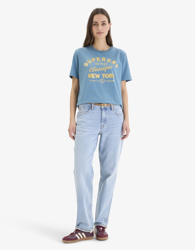 Superdry - Luxe Metallic Logo Relaxed Tee