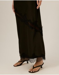 Tussah - Juliette Satin Lace Insert Maxi Skirt