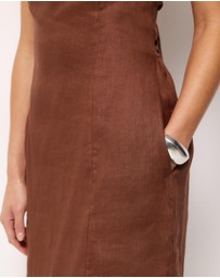 AERE - Fia Linen Strapless Mini Dress