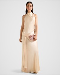 Forever New - Abby Halter Neck Satin Maxi Dress