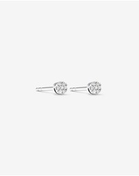 Michael Hill - Round Diamond Cluster Stud Earrings in 10kt White Gold
