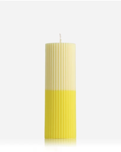XRJ Celebrations - Pillar Two-Tone Lemonade Candle