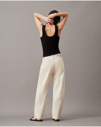 Calvin Klein - High Rise Barrel Leg Jeans