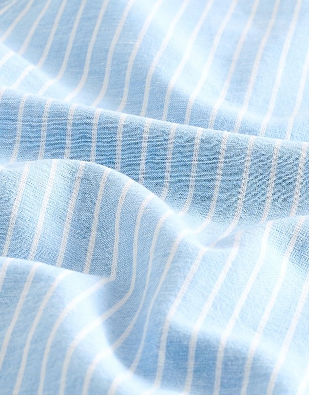 NEXT - Linen Blend Stripe Short Sleeve Shirt