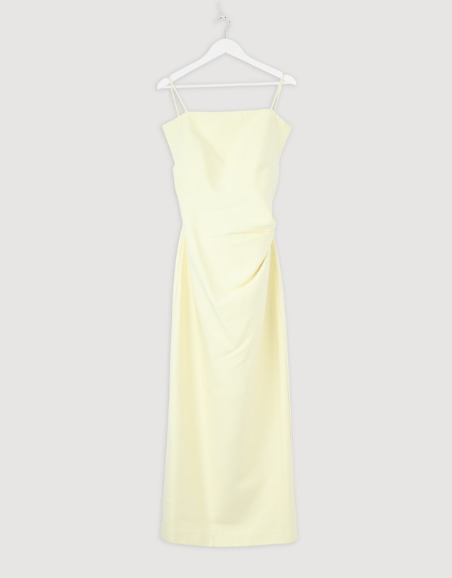 Revibe - Repaired Shona Joy Otis Draped High Neck Midi Dress - AU 12