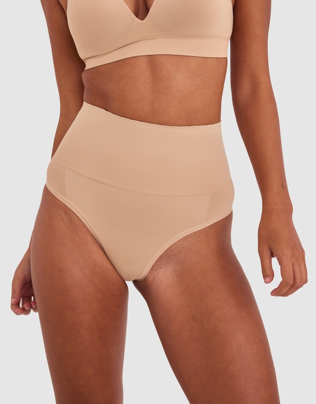 Bras N Things - Cooling Seamfree High Waist V-String - Nude 2