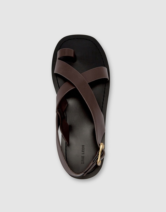 Brie Leon - Everyday Flat Sandal - Corn Leather