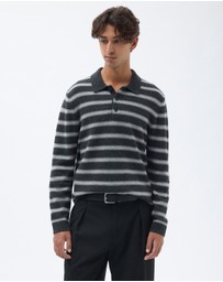 AERE - Stripe Wool Polo