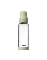 BIBS Denmark - Glass Baby Bottle Latex 1 pack 240 ml Medium Flow Sage