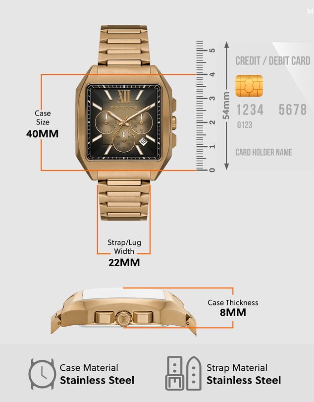 Michael Kors - Hayes Gold Tone Chronograph Watch