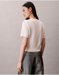 Calvin Klein Jeans - Monologo Cropped Jumper