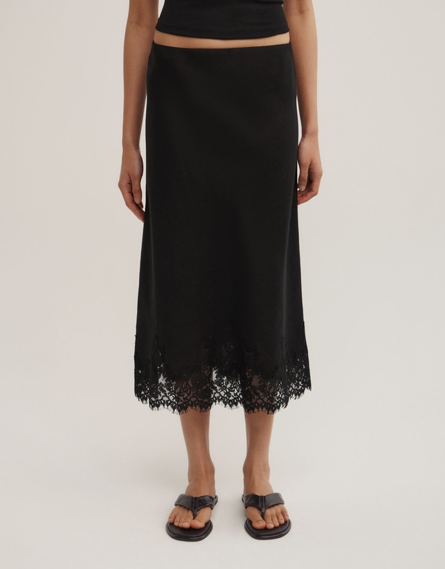 Witchery - Linen Lace Midi Skirt