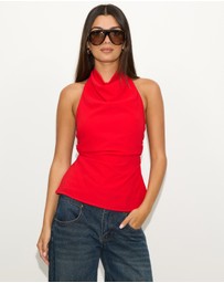 Dazie - Sunlit High Neck Top