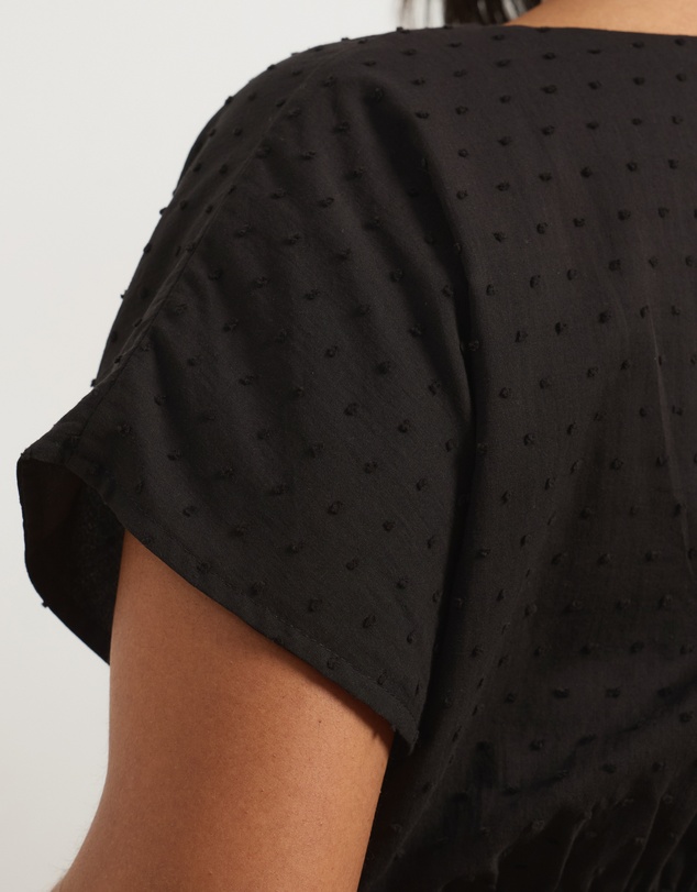 Atmos&Here Curvy - Embroidered Gathered Top