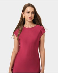 Forcast - Dulce Satin Midi Dress