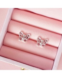 Lauren Hinkley - Lauren Hinkley Pink Crystal Butterfly Earrings