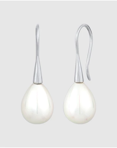 Elli Jewelry - Earrings Drop Classic with Shell Core Beads in 925 Sterling Silver