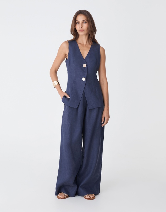 Forcast - Ami Wide Leg Linen Pants