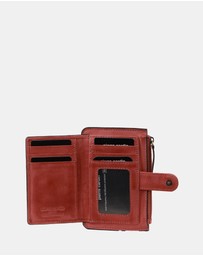 Pierre Cardin - Pierre Cardin Leather Pattern Embossed Pattern Zip Purse Wallet
