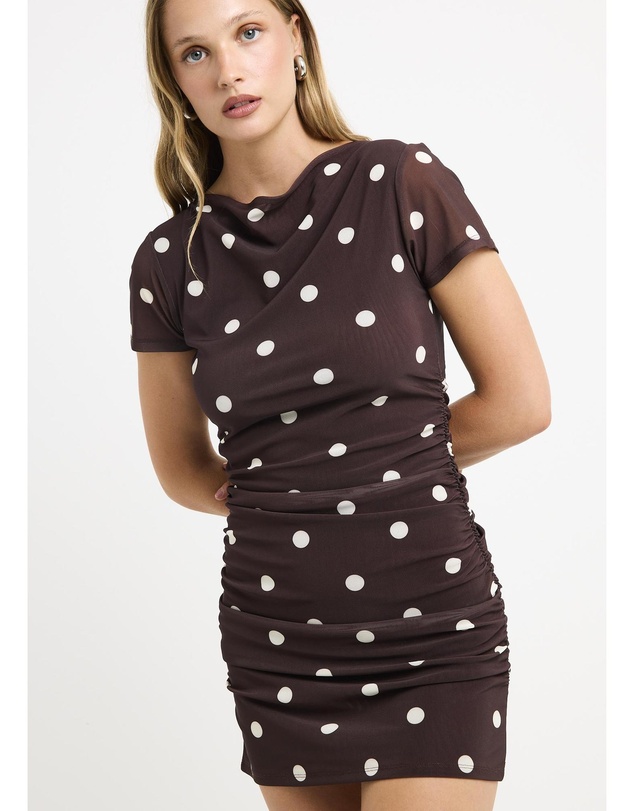 Alice In The Eve - Mila Spot Mesh Mini Dress