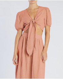 Amelius - Saloma Linen Crop Top
