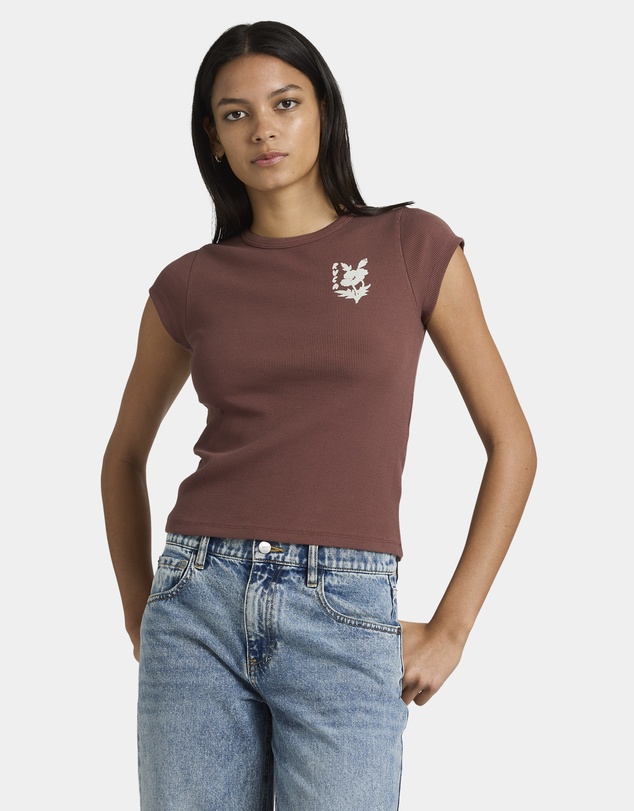 RVCA - Womens Ribbed Slim T-Shirt