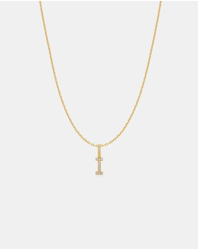 Ania Haie - Ania Haie Gold Letter I Initial Necklace