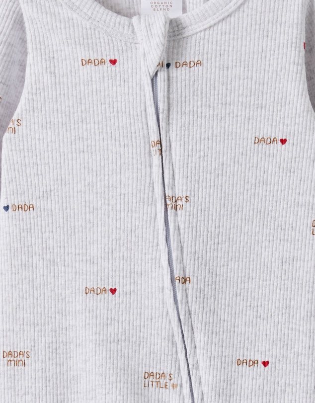 Cotton On Kids - Littlie Organic Long Sleeve Zip Romper