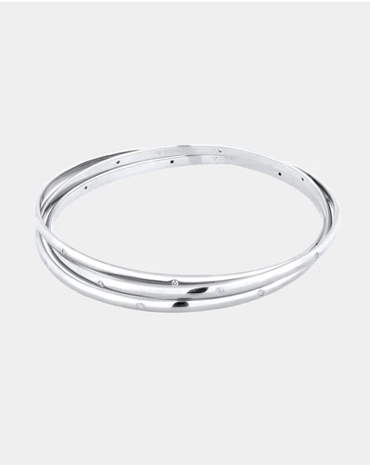 Elli Jewelry - Bangle Trio Zirconia 925 Sterling Silver