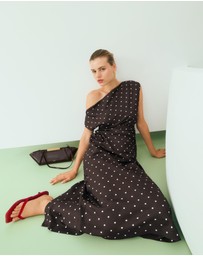 Oroton - Graphic Spot Silk Dress