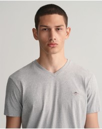 Gant - Slim Fit Shield V-Neck T-Shirt
