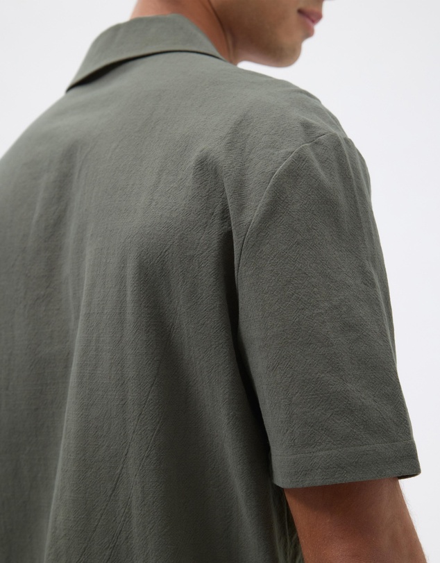 AERE - Camp Collar Cotton Textured Shirt