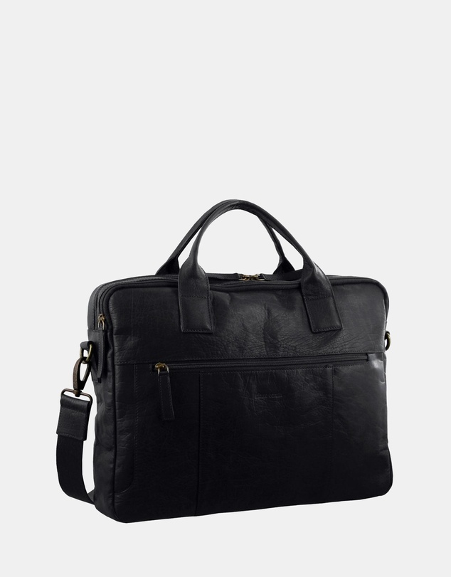 Pierre Cardin - Pierre Cardin Rustic Leather Computer Bag