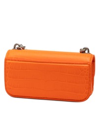 Pre-Loved by Azura Reborn - Pre-Loved Croc Embossed Calfskin Gossip Chain Bag XS
