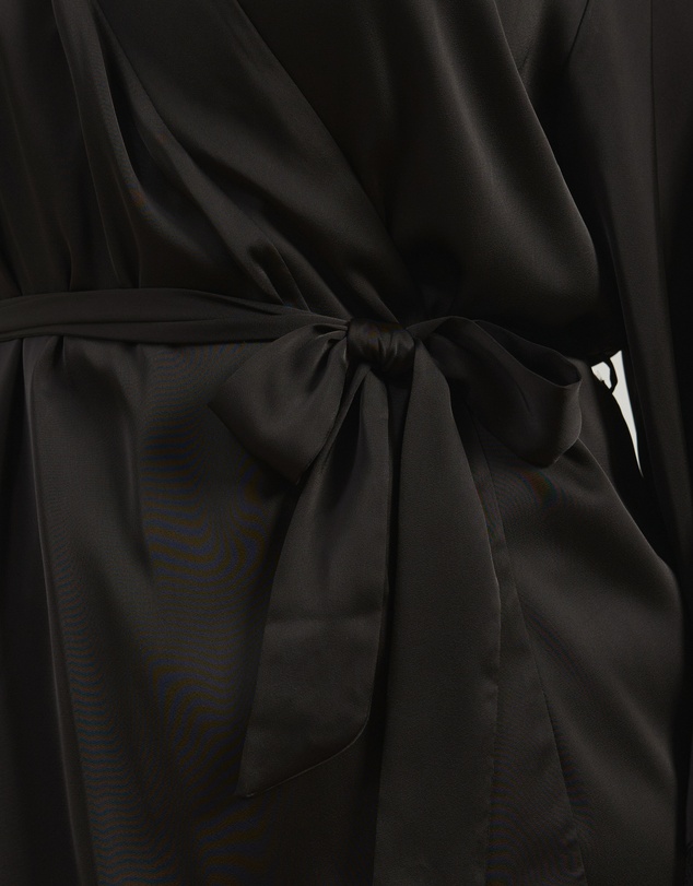 Atmos&Here Curvy - Pearl Lace Trim Satin Robe