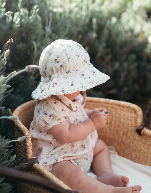 Purebaby - Ruffle Sunhat-Kids-Babies