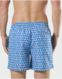 Mitch Dowd - Mitchdowd Ocean Mosaic Blue  Swim Shorts