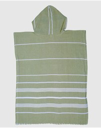 Tolu Australia - Adult Hooded Beach Towel in Green Nature – Quick-Dry Swim Poncho for Swimming & Surfing