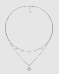 Elli Jewelry - Necklace Layer Disc 925 Sterling Silver