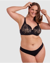 Bras N Things - Smooth Comfort Lace Bikini Knicker - Black